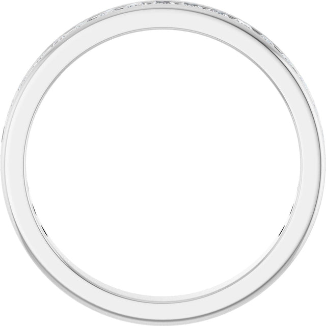 14K Gold Square Lab-Grown Diamond Channel-Set Anniversary Band – 1.75x1.75 mm Stones - White Gold - view 2