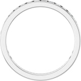 14K Gold Square Natural Diamond Channel-Set Anniversary Band – 2.5x2.5 mm Stones - White Gold - view 2