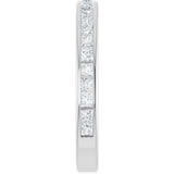 14K Gold Square Lab-Grown Diamond Channel-Set Anniversary Band – 1.5x1.5 mm Stones - White Gold - view 4