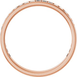 14K Gold Straight Baguette Lab-Grown Diamond Channel-Set Anniversary Band – 3x2 mm Stones - Rose Gold - view 2