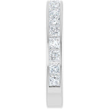 14K Gold Square Lab-Grown Diamond Channel-Set Anniversary Band – 2.25x2.25 mm Stones - White Gold - view 4
