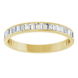 14K Gold Straight Baguette Natural Diamond Channel-Set Anniversary Band – 3x2 mm Stones (2 3/8 CTW) - Yellow Gold - view 3