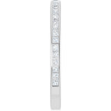 14K Gold Square Lab-Grown Diamond Channel-Set Anniversary Band – 1.5x1.5 mm Stones - White Gold - view 4