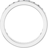 14K Gold Square Lab-Grown Diamond Channel-Set Anniversary Band – 2.5x2.5 mm Stones - White Gold - view 2
