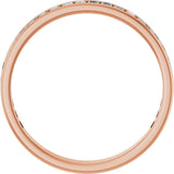 14K Gold Straight Baguette Lab-Grown Diamond Channel-Set Anniversary Band – 3x2 mm Stones - Rose Gold - view 2