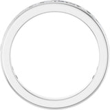 14K Gold Square Lab-Grown Diamond Channel-Set Anniversary Band – 2x2 mm Stones - White Gold - view 2