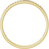 14K Gold Straight Baguette Lab-Grown Diamond Channel-Set Anniversary Band – 3x1.5 mm Stones (1 3/8–1 1/2 CTW) - Yellow Gold - view 2