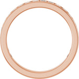 14K Gold Square Lab-Grown Diamond Channel-Set Anniversary Band – 2.25x2.25 mm Stones - Rose Gold - view 2