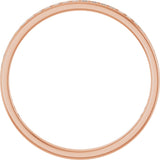 14K Gold Square Lab-Grown Diamond Channel-Set Anniversary Band – 1.5x1.5 mm Stones (3/4 CTW) - Rose Gold - view 2