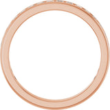 14K Gold Square Natural Diamond Channel-Set Anniversary Band – 1.75x1.75 mm Stones - Rose Gold - view 2
