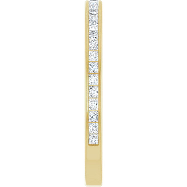 10K Gold Square Lab-Grown Diamond Channel-Set Anniversary Band – 1.75x1.75 mm Stones (1 1/5 CTW) - Yellow Gold - view 4