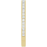 10K Gold Square Lab-Grown Diamond Channel-Set Anniversary Band – 1.75x1.75 mm Stones - Yellow Gold - view 4