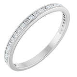 10K Gold Square Natural Diamond Channel-Set Anniversary Band – 1 1/8 CTW - White Gold