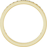 14K Gold Square Lab-Grown Diamond Channel-Set Anniversary Band – 2.5x2.5 mm Stones (2 1/3–2 3/8 CTW) - Yellow Gold - view 2