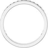 14K Gold Square Lab-Grown Diamond Channel-Set Anniversary Band – 2.5x2.5 mm Stones (2 1/3–2 3/8 CTW) - White Gold - view 2