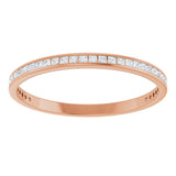 14K Gold Square Natural Diamond Channel-Set Anniversary Band – 1.5x1.5 mm Stones (3/4 CTW) - Rose Gold - view 3