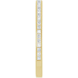 14K Gold Square Lab-Grown Diamond Channel-Set Anniversary Band – 1.5x1.5 mm Stones (3/4 CTW) - Yellow Gold - view 4