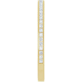 14K Gold Square Lab-Grown Diamond Channel-Set Anniversary Band – 1.5x1.5 mm Stones (3/4 CTW) - Yellow Gold - view 4