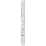 14K Gold Square Lab-Grown Diamond Channel-Set Anniversary Band – 1.5x1.5 mm Stones (3/4 CTW) - White Gold - view 4