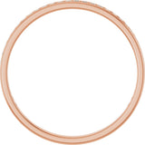 14K Gold Square Lab-Grown Diamond Channel-Set Anniversary Band – 1.5x1.5 mm Stones (3/4 CTW) - Rose Gold - view 2