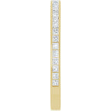14K Gold Square Lab-Grown Diamond Channel-Set Anniversary Band – 2x2 mm Stones (1 3/8 CTW) - Yellow Gold - view 4