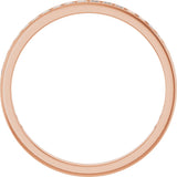 14K Gold Square Lab-Grown Diamond Channel-Set Anniversary Band – 2x2 mm Stones - Rose Gold - view 2