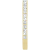 14K Gold Square Natural Diamond Channel-Set Anniversary Band – 2.25x2.25 mm Stones (2 CTW) - Yellow Gold - view 4