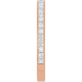 14K Gold Square Lab-Grown Diamond Channel-Set Anniversary Band – 2.25x2.25 mm Stones (2 CTW) - Rose Gold - view 4