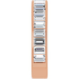 14K Gold Straight Baguette Natural Diamond Channel-Set Anniversary Band – 3x2 mm Stones - Rose Gold - view 4