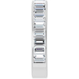 14K Gold Straight Baguette Lab-Grown Diamond Channel-Set Anniversary Band – 3x2 mm Stones - White Gold - view 4
