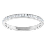 14K Gold Square Lab-Grown Diamond Channel-Set Anniversary Band – 2x2 mm Stones (1 3/8 CTW) - White Gold - view 3