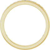 14K Gold Square Lab-Grown Diamond Channel-Set Anniversary Band – 1.5x1.5 mm Stones - Yellow Gold - view 2