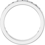 14K Gold Square Lab-Grown Diamond Channel-Set Anniversary Band – 2.5x2.5 mm Stones - White Gold - view 2