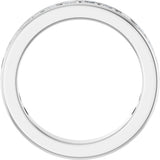14K Gold Square Lab-Grown Diamond Channel-Set Anniversary Band – 2.25x2.25 mm Stones - White Gold - view 2