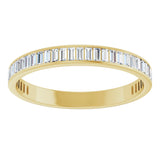14K Gold Straight Baguette Lab-Grown Diamond Channel-Set Anniversary Band – 3x1.5 mm Stones (1 3/8–1 1/2 CTW) - Yellow Gold - view 3