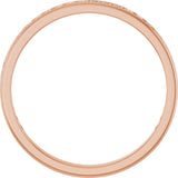 14K Gold Square Lab-Grown Diamond Channel-Set Anniversary Band – 1.5x1.5 mm Stones - Rose Gold - view 2