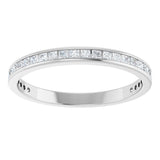 14K Gold Square Lab-Grown Diamond Channel-Set Anniversary Band – 1.5x1.5 mm Stones - White Gold - view 3