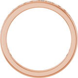 14K Gold Square Lab-Grown Diamond Channel-Set Anniversary Band – 1.5x1.5 mm Stones - Rose Gold - view 2