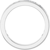 14K Gold Square Lab-Grown Diamond Channel-Set Anniversary Band – 2x2 mm Stones - White Gold - view 2