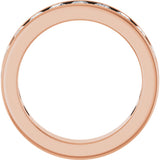 14K Gold Round Lab-Grown Diamond Channel-Set Anniversary Band – 3 mm Stones - Rose Gold - view 2