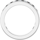 14K Gold Round Lab-Grown Diamond Channel-Set Anniversary Band – 3 mm Stones - White Gold - view 2