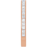 14K Gold Square Lab-Grown Diamond Channel-Set Anniversary Band – 2.25x2.25 mm Stones - Rose Gold - view 4