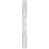 14K Gold Square Lab-Grown Diamond Channel-Set Anniversary Band – 1.5x1.5 mm Stones (3/4 CTW) - White Gold - view 4