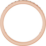 14K Gold Square Lab-Grown Diamond Channel-Set Anniversary Band – 2.5x2.5 mm Stones (2 1/3–2 3/8 CTW) - Rose Gold - view 2