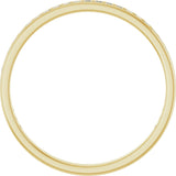 14K Gold Square Natural Diamond Channel-Set Anniversary Band – 1.5x1.5 mm Stones (3/4 CTW) - Yellow Gold - view 2