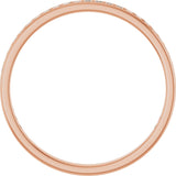 14K Gold Square Lab-Grown Diamond Channel-Set Anniversary Band – 1.5x1.5 mm Stones (3/4 CTW) - Rose Gold - view 2