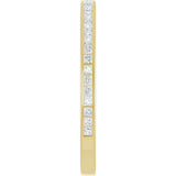 14K Gold Square Lab-Grown Diamond Channel-Set Anniversary Band – 1.5x1.5 mm Stones (3/4 CTW) - Yellow Gold - view 4