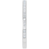 14K Gold Square Lab-Grown Diamond Channel-Set Anniversary Band – 1.5x1.5 mm Stones (3/4 CTW) - White Gold - view 4