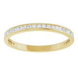 14K Gold Square Lab-Grown Diamond Channel-Set Anniversary Band – 1.5x1.5 mm Stones (3/4 CTW) - Yellow Gold - view 3