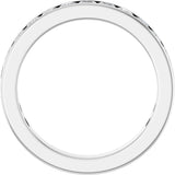 14K Gold Square Lab-Grown Diamond Channel-Set Anniversary Band – 3x3 mm Stones - White Gold - view 2